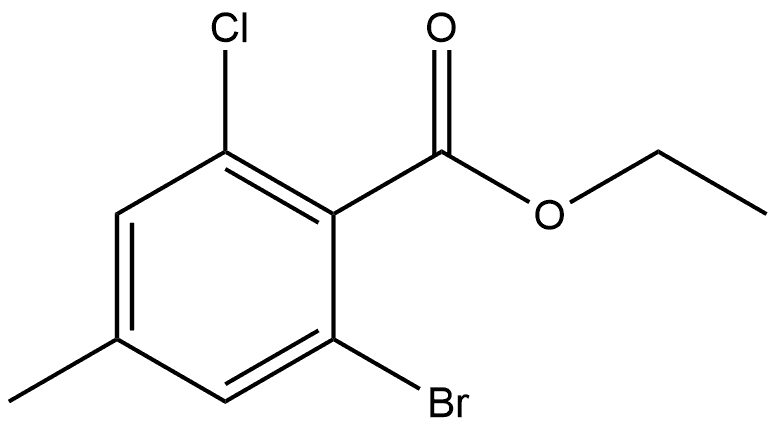 ethyl 2-bromo-6-chloro-4-methylbenzoate Structural