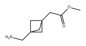 Bicyclo[1.1.1]pentane-1-acetic acid, 3-(aminomethyl)-, methyl ester Structural