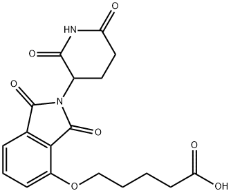 Pentanoic acid, 5-[[2-(2,6-dioxo-3-piperidinyl)-2,3-dihydro-1,3-dioxo-1H-isoindol-4-yl]oxy]- Structural