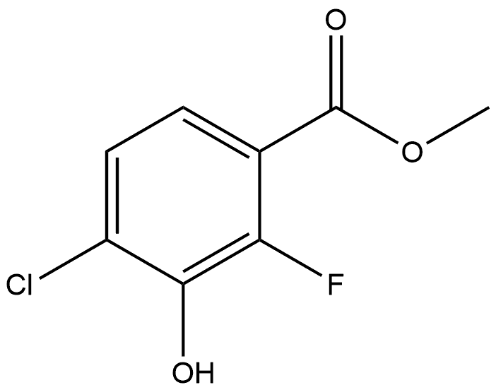 Methyl 4-chloro-2-fluoro-3-hydroxybenzoate Structural