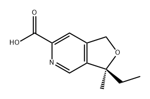 Furo[3,4-c]pyridine-6-carboxylic acid, 3-ethyl-1,3-dihydro-3-methyl-, (3S)- Structural