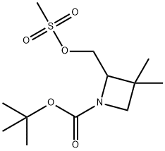 tert-butyl 2-[(methanesulfonyloxy)methyl]-3,3-dimethylazetidine-1-carboxylate Structural