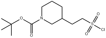 tert-butyl 3-[2-(chlorosulfonyl)ethyl]piperidine-1-carboxylate Structural
