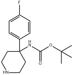 tert-Butyl (4-(4-fluorophenyl)piperidin-4-yl)carbamate Structural
