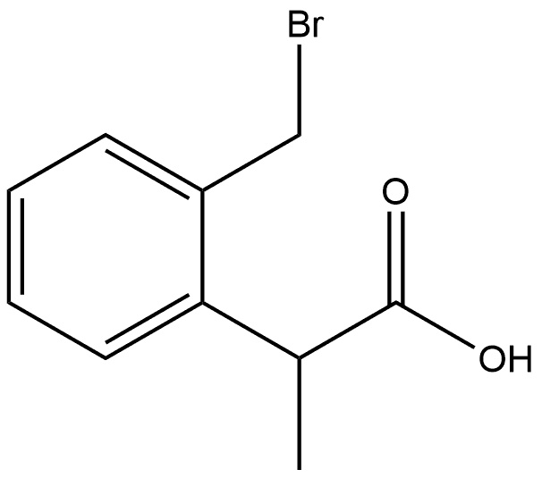 Benzeneacetic acid, 2-(bromomethyl)-α-methyl- Structural
