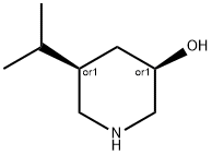 rel-(3R,5R)-5-(1-Methylethyl)-3-piperidinol Structural