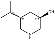 rel-(3R,5S)-5-(1-Methylethyl)-3-piperidinol Structural