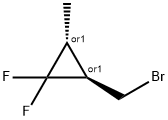 rac-(2R,3R)-2-(bromomethyl)-1,1-difluoro-3-methylcyclopropane, trans Structural
