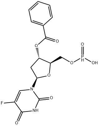 Uridine, 2'-deoxy-5-fluoro-, 3'-benzoate 5'-(hydrogen phosphonate) (9CI) Structural