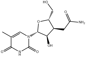 Uridine, 3'-(2-amino-2-oxoethyl)-3'-deoxy-5-methyl- (9CI) Structural