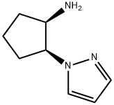 rac-(1R,2S)-2-(1H-pyrazol-1-yl)cyclopentan-1-amine, cis Structural