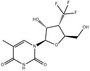 Uridine, 3'-deoxy-5-methyl-3'-(trifluoromethyl)- (9CI) Structural