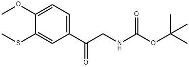 t-Butyl N-{2-[4-methoxy-3-(methylsulfanyl)phenyl]-2-oxoethyl}carbamate Structural
