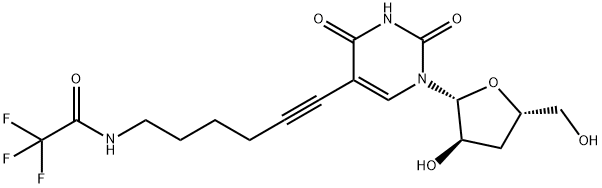 Uridine, 3'-deoxy-5-[6-[(trifluoroacetyl)amino]-1-hexynyl]- (9CI) Structural