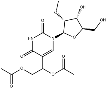 Uridine, 5-[1,2-bis(acetyloxy)ethyl]-2'-O-methyl- (9CI) Structural