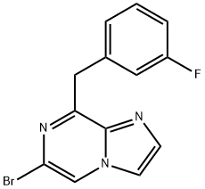Imidazo[1,2-a]pyrazine, 6-bromo-8-[(3-fluorophenyl)methyl]- Structural