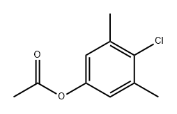 Phenol, 4-chloro-3,5-dimethyl-, 1-acetate Structural