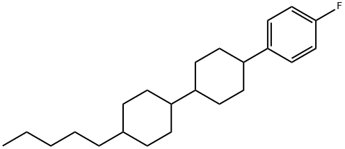 Benzene, 1-fluoro-4-(4'-pentyl[1,1'-bicyclohexyl]-4-yl)- Structural