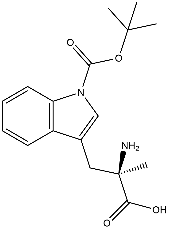 D-alpha-Me-Trp(Boc)-OH Structural
