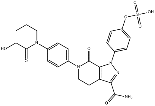 Hydroxy O-Desmethyl Apixaban Sulfate Structural