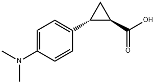 rac-(1R,2R)-2-[4-(dimethylamino)phenyl]cyclopropane-1-carboxylic acid, trans Structural