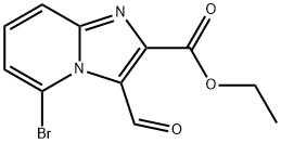 Imidazo[1,2-a]pyridine-2-carboxylic acid, 5-bromo-3-formyl-, ethyl ester Structural