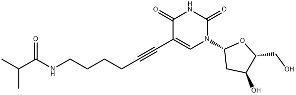 Uridine, 2'-deoxy-5-[6-[(2-methyl-1-oxopropyl)amino]-1-hexynyl]- (9CI) Structural