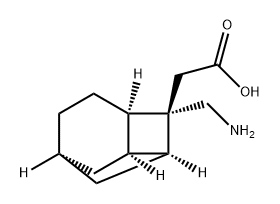 Tricyclo[4.2.1.03,8]nonane-2-acetic acid, 2-(aminomethyl)-, (1S,2S,3R,6S,8S)- Structural