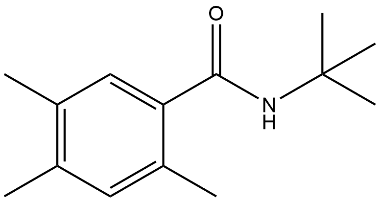 N-(1,1-Dimethylethyl)-2,4,5-trimethylbenzamide Structural