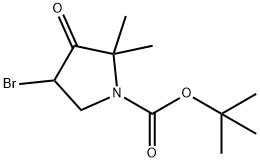 tert-butyl 4-bromo-2,2-dimethyl-3-oxopyrrolidine-1-carboxylate Structural