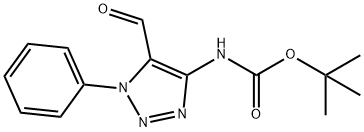 tert-butyl N-(5-formyl-1-phenyl-1H-1,2,3-triazol-4-yl)carbamate Structural