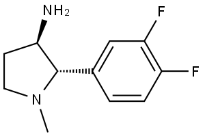 rac-(2R,3S)-2-(3,4-difluorophenyl)-1-methylpyrrolidin-3-amine Structural