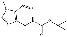 tert-butyl N-[(5-formyl-1-methyl-1H-1,2,3-triazol-4-yl)methyl]carbamate Structural