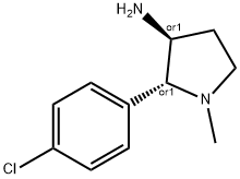 rac-(2R,3S)-2-(4-chlorophenyl)-1-methylpyrrolidin-3-amine, trans Structural