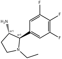 rac-(2R,3S)-1-ethyl-2-(3,4,5-trifluorophenyl)pyrrolidin-3-amine, trans Structural