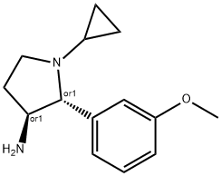 rac-(2r,3s)-1-cyclopropyl-2-(3-methoxyphenyl)pyrrolidin-3-amine Structural