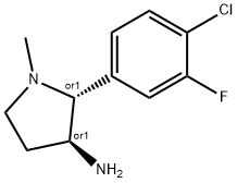 rac-(2R,3S)-2-(4-chloro-3-fluorophenyl)-1-methylpyrrolidin-3-amine, trans Structural