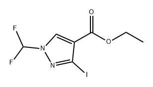 1H-Pyrazole-4-carboxylic acid, 1-(difluoromethyl)-3-iodo-, ethyl ester