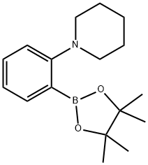 Piperidine, 1-[2-(4,4,5,5-tetramethyl-1,3,2-dioxaborolan-2-yl)phenyl]- Structural