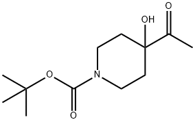 tert-butyl 4-acetyl-4-hydroxypiperidine-1-carboxylate Structural