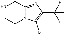 Imidazo[1,2-a]pyrazine, 3-bromo-5,6,7,8-tetrahydro-2-(trifluoromethyl)- Structural