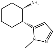 rac-(1R,2S)-2-(1-methyl-1H-pyrazol-5-yl)cyclohexan-1-amine, cis Structural