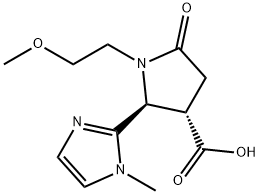 rac-(2R,3R)-1-(2-methoxyethyl)-2-(1-methyl-1H-imidazol-2-yl)-5-oxopyrrolidine-3-carboxylic acid, trans Structural
