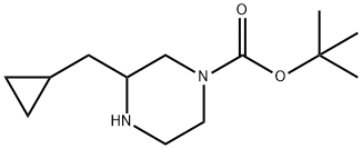tert-butyl 3-(cyclopropylmethyl)piperazine-1-carboxylate Structural