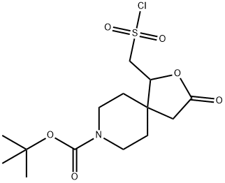 tert-butyl 1-[(chlorosulfonyl)methyl]-3-oxo-2-oxa-8-azaspiro[4.5]decane-8-carboxylate Structural
