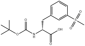 D-Phenylalanine, N-[(1,1-dimethylethoxy)carbonyl]-3-(methylsulfonyl)- Structural