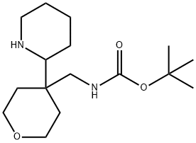 tert-butyl n-{[4-(piperidin-2-yl)oxan-4-yl]methyl}carbamate Structural