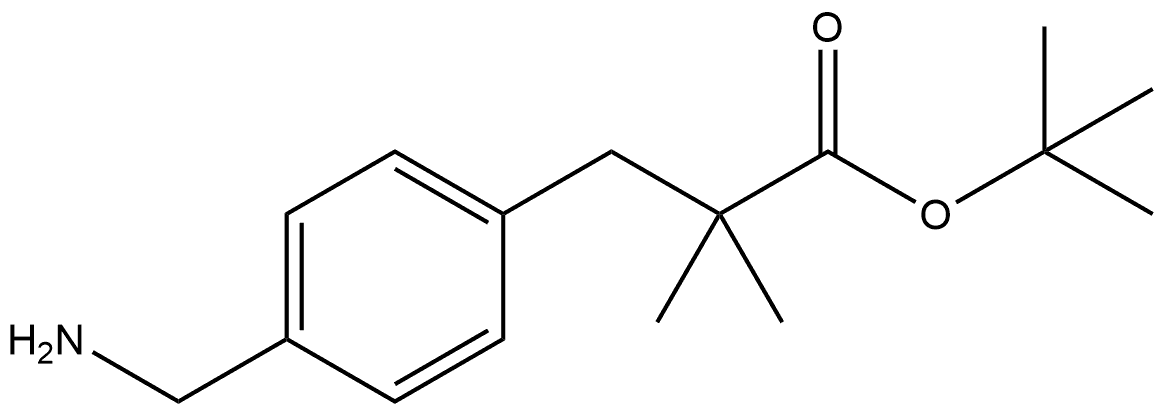 tert-butyl 3-[4-(aminomethyl)phenyl]-2,2-dimethylpropanoate Structural