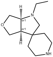 rac-(3aR,6aS)-1-ethyl-hexahydrospiro[furo[3,4-b]pyrrole-3,4''-piperidine], cis Structural