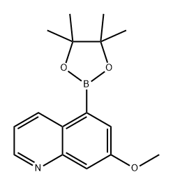 Quinoline, 7-methoxy-5-(4,4,5,5-tetramethyl-1,3,2-dioxaborolan-2-yl)- Structural